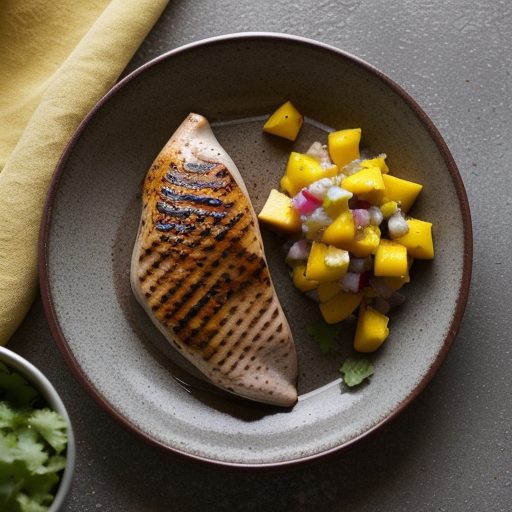 Grilled Chicken Breasts With Mango Salsa recipe image