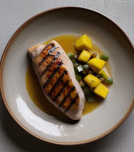 Grilled Chicken Breasts With Mango Salsa recipe image