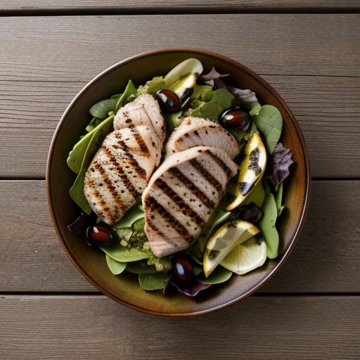Grilled Chicken Breasts With Salad recipe image