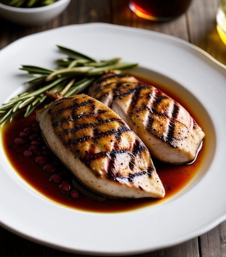 Grilled Chicken Breasts in Raspberry Vinegar recipe image