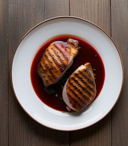 Grilled Chicken Breasts in Raspberry Vinegar Marinade recipe image