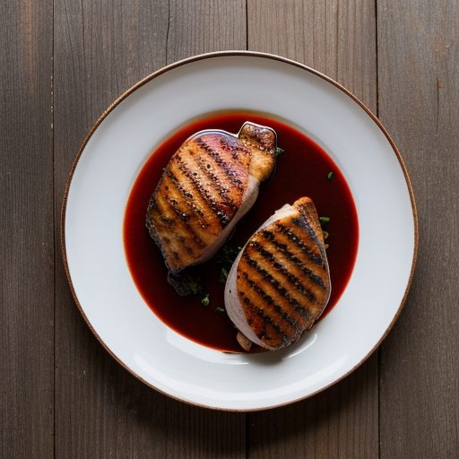 Grilled Chicken Breasts in Raspberry Vinegar Marinade recipe image