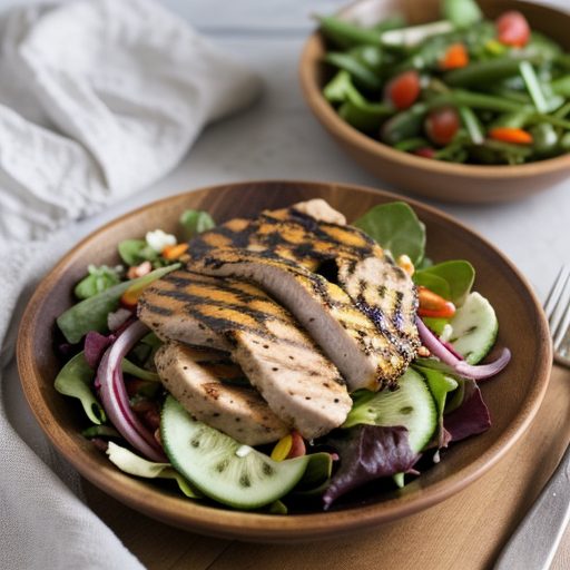Grilled Chicken Salad With Spring Vegetables recipe image