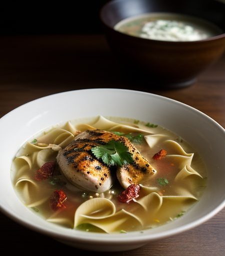 Grilled Chicken Soup recipe image