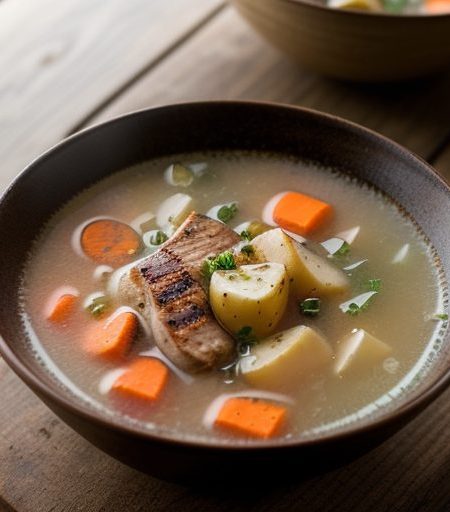 Grilled Chicken Soup recipe image