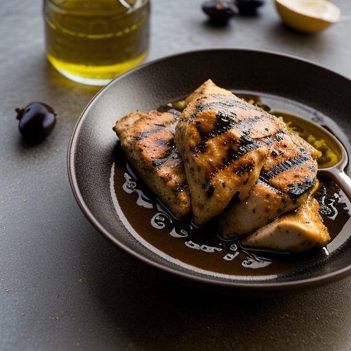 Grilled Chicken W Grilled Pepper and Black Olive Relish recipe image