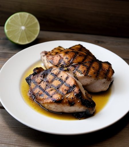 Grilled Chicken With Honey~ Lime & Garlic G recipe image