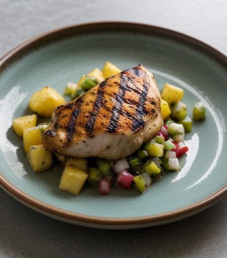 Grilled Chicken With Pineapple Salsa recipe image