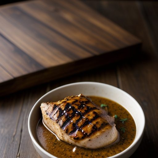 Grilled Chicken With Roasted Garlic Sauce recipe image