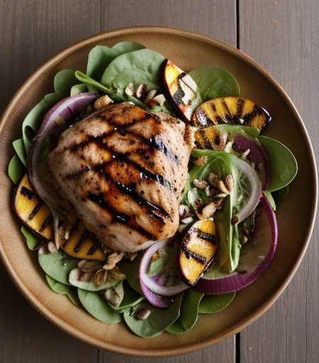 Grilled Chicken and Nectarine Salad - Bon Appetit recipe image