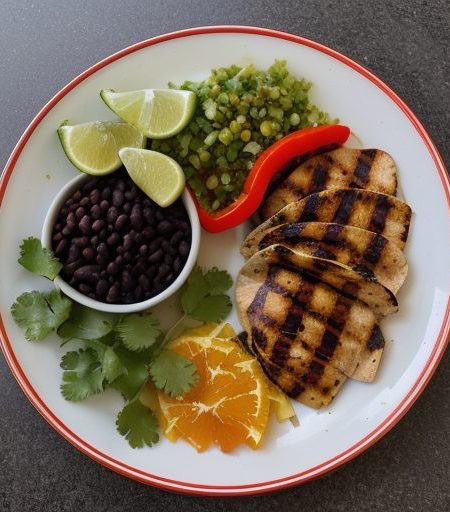 Grilled Chicken and Red Pepper Taco recipe image