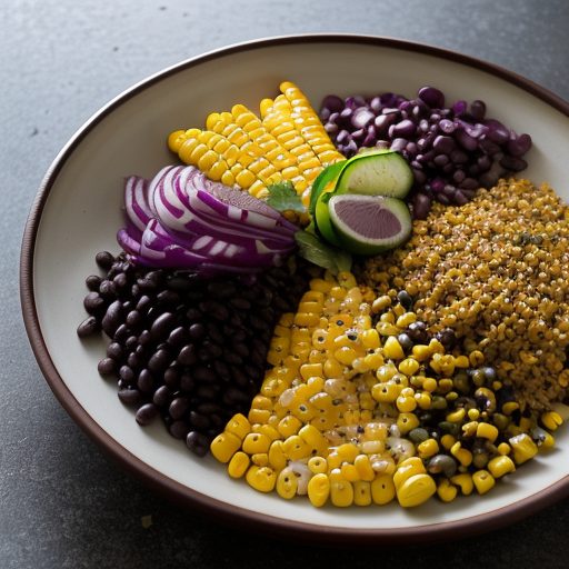 Grilled Corn Salad With Black Beans & Rice recipe image