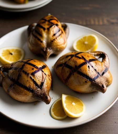 Grilled Cornish Hens With Habanero Glaze recipe image