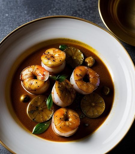 Grilled Curry-Apricot Shrimp & Scallops recipe image