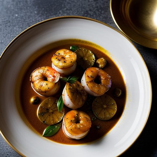 Grilled Curry-Apricot Shrimp & Scallops recipe image