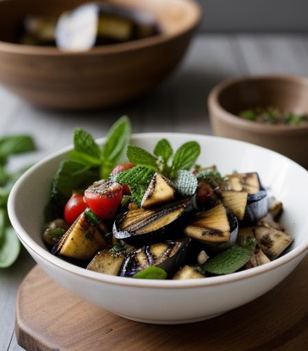 Grilled Eggplant Salad recipe image