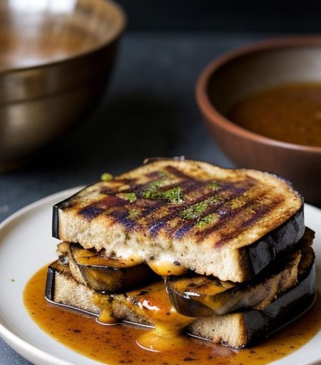 Grilled Eggplant Sandwiches recipe image