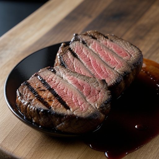 Grilled Filet Mignon W/ Blackened Tomato & Oregano Sauce- recipe image