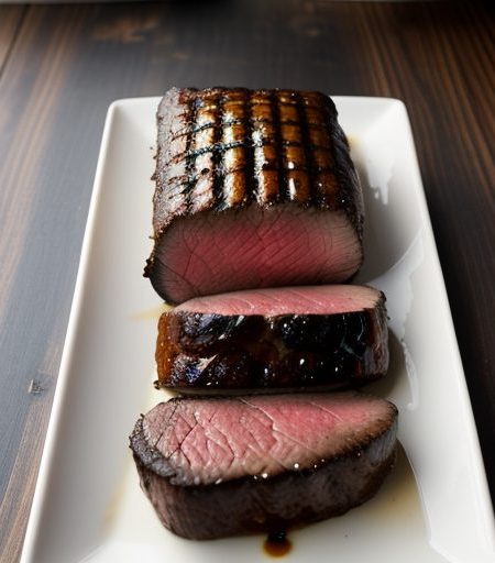 Grilled Filet of Beef With Jamican Rum Glaze recipe image