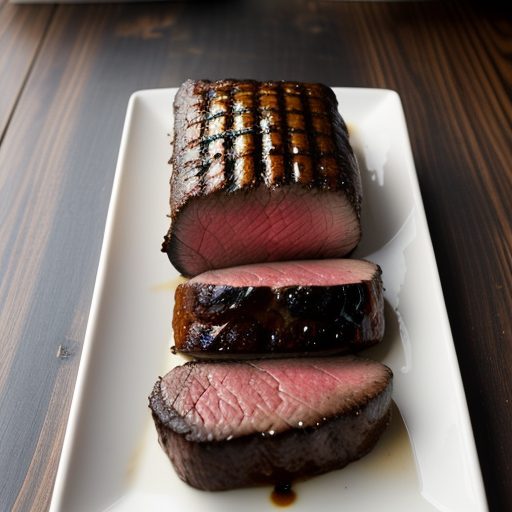 Grilled Filet of Beef With Jamican Rum Glaze recipe image