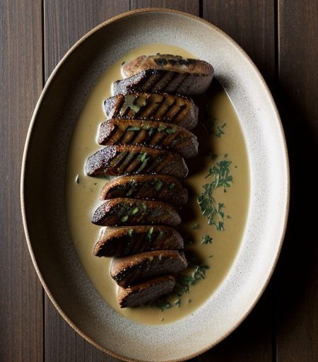 Grilled Fillet With Mushroom Sauce recipe image