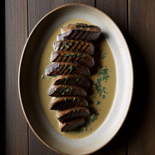 Grilled Fillet With Mushroom Sauce recipe image