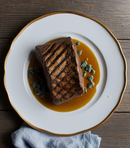 Grilled Fillet of Beef With Blue Cheese Glacage recipe image
