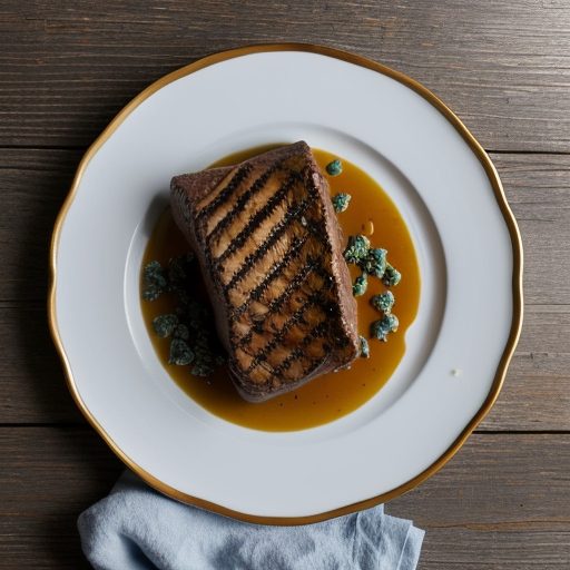 Grilled Fillet of Beef With Blue Cheese Glacage recipe image