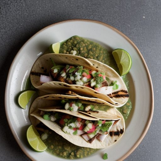 Grilled Fish Tacos With Green Salsa recipe image