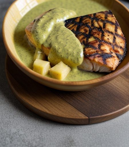 Grilled Fish With Pineapple-Cilantro Sauce (4 PTS recipe image