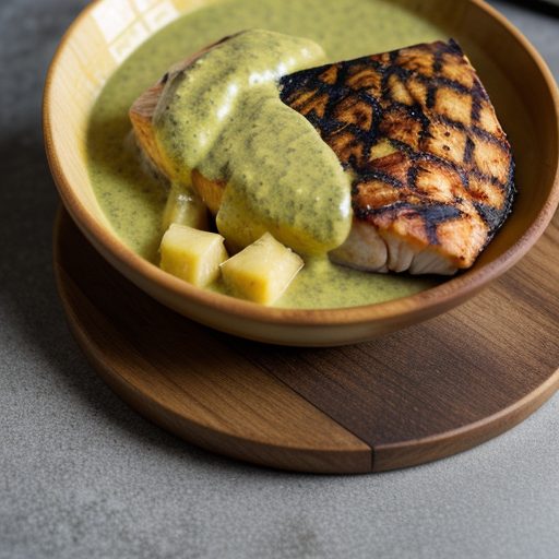 Grilled Fish With Pineapple-Cilantro Sauce (4 PTS recipe image