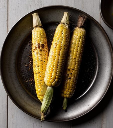 Grilled Fresh Corn in the Husk With Basil Butter - Hb recipe image