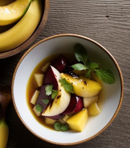 Grilled Fruit With Mango Relish recipe image