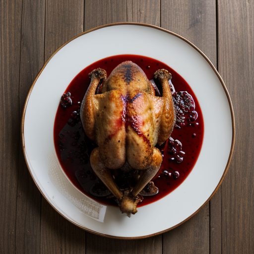 Grilled Game Hens With Raspberry Marinade recipe image