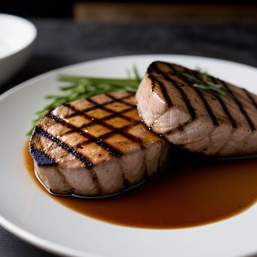 Grilled" Glazed Tuna Steaks recipe image