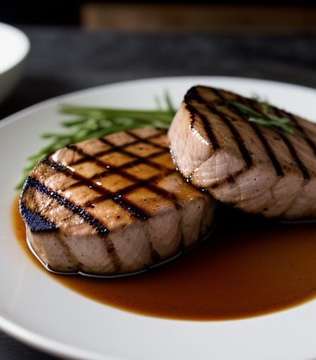 Grilled" Glazed Tuna Steaks recipe image