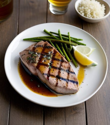 Grilled" Glazed Tuna Steaks recipe image