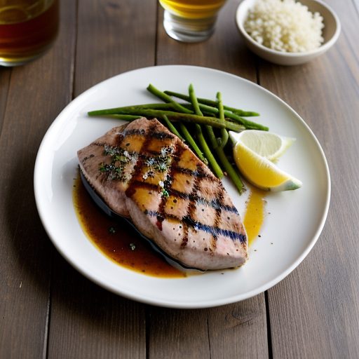 Grilled" Glazed Tuna Steaks recipe image