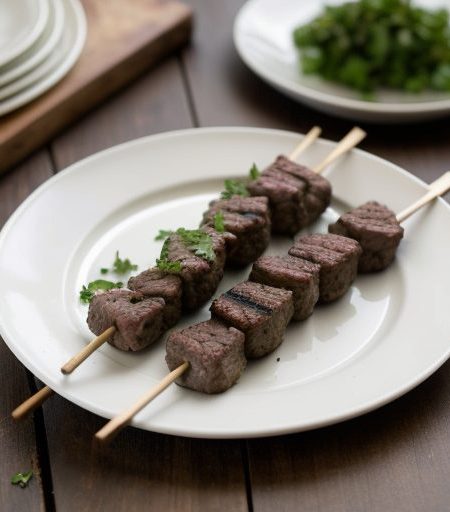 Grilled Ground Lamb Kebabs recipe image