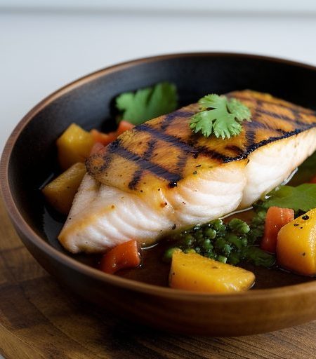 Grilled Hawaiian Fish With Papaya Relish recipe image