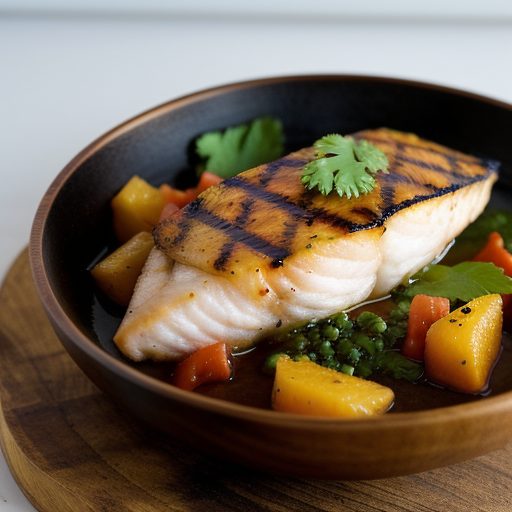 Grilled Hawaiian Fish With Papaya Relish recipe image