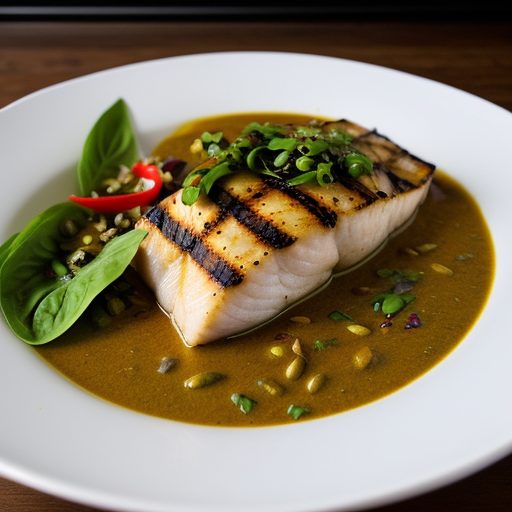 Grilled Hawaiian Fish in Basil-Coconut Curry recipe image