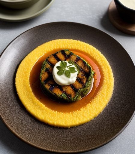 Grilled Jalapeno Polenta With Sweet and Sour Chutney recipe image