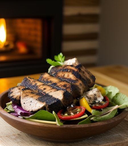 Grilled Jamaican Jerk Chicken Salad recipe image