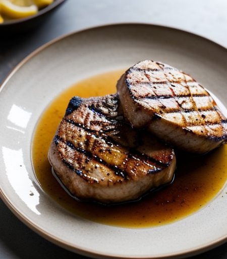 Grilled Lemon Ginger Pork Chops recipe image