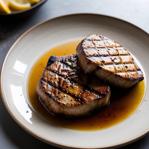 Grilled Lemon Ginger Pork Chops recipe image