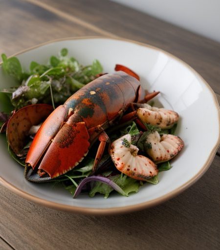 Grilled Lobster With Herb Salad recipe image