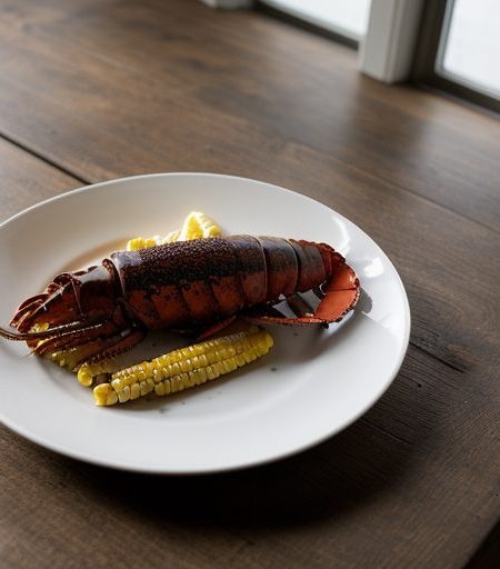 Grilled Lobster With Warm Corn~ Chanterelle A recipe image