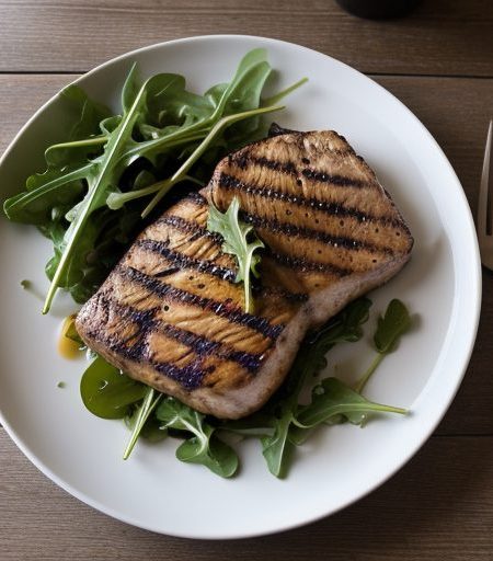 Grilled Mahi With Arugula recipe image