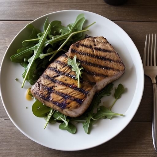 Grilled Mahi With Arugula recipe image